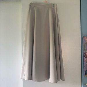 Gray Lined Uniqlo Circle Skirt